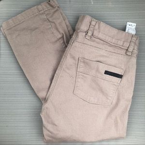 Zara beige straight leg jeans